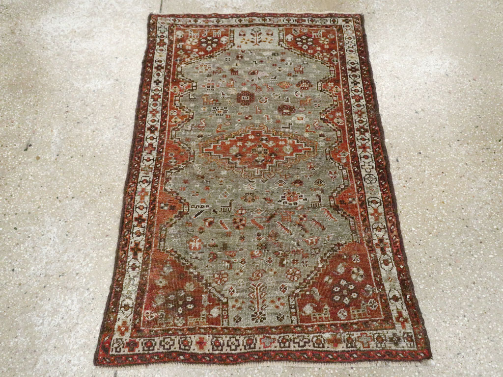 Antique Persian Khamseh Rug, No.21530 - Gss
