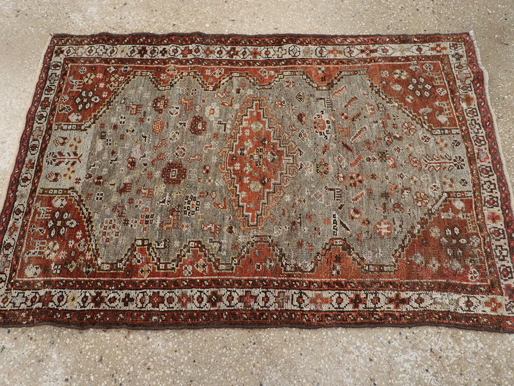 Antique Persian Khamseh Rug, No.21530 - Gss
