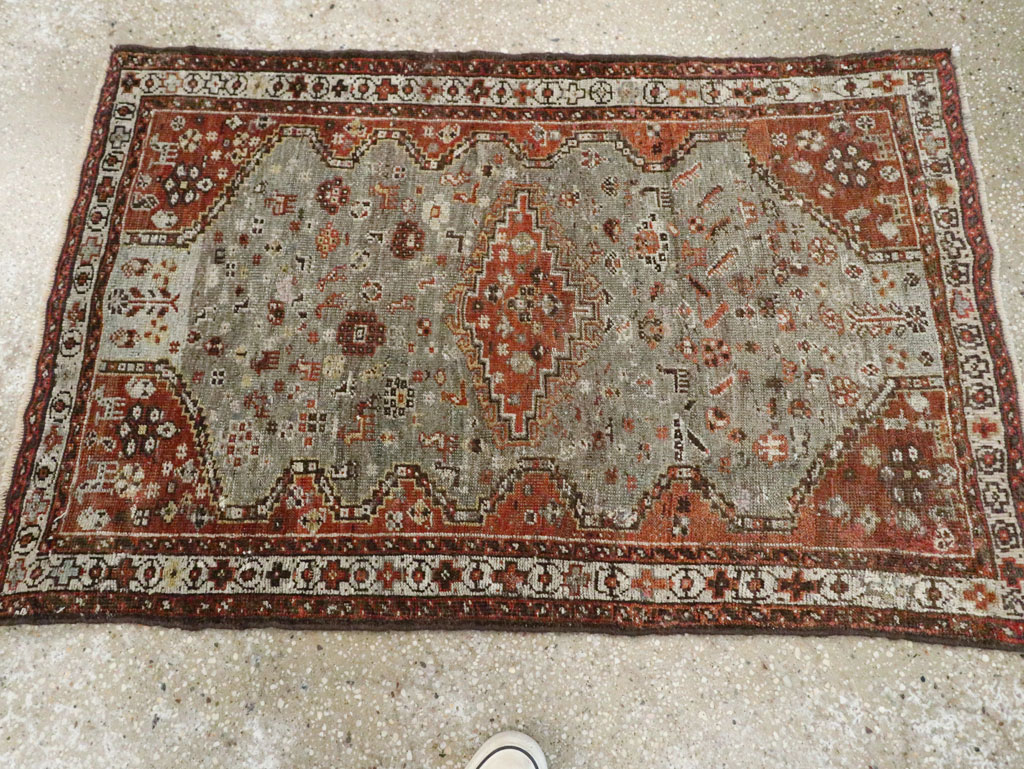 Antique Persian Khamseh Rug, No.21530 - Gss