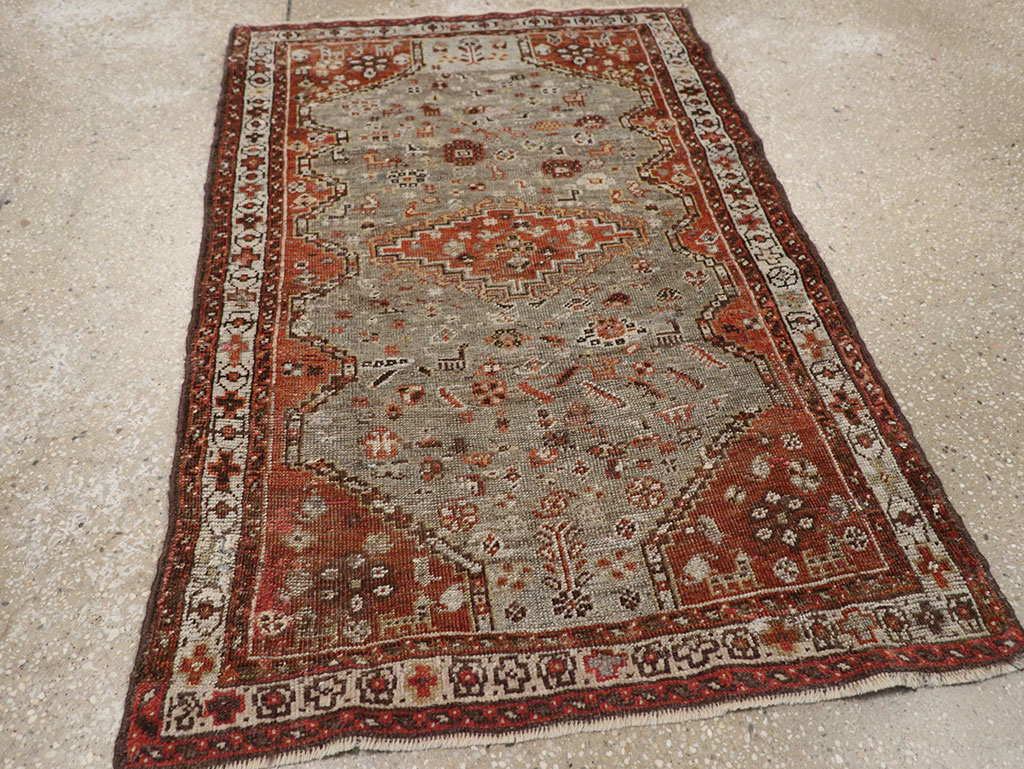 Antique Persian Khamseh Rug, No.21530 - Gss