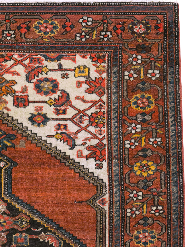 Antique Persian Malayer Accent Rug, No.21531 - Gss
