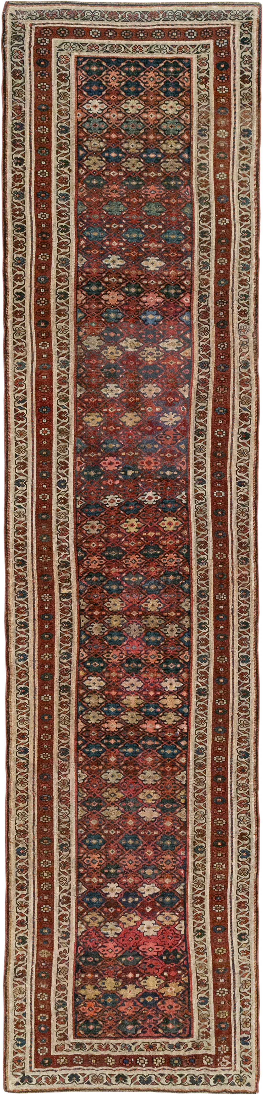 Antique Persian Kurdish Runner, No.21535 - Gss