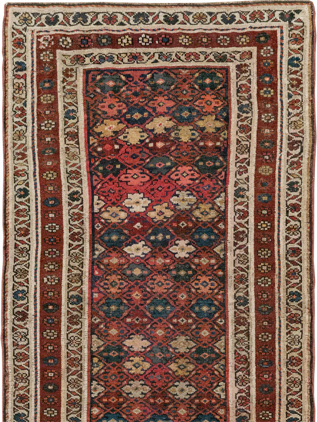 Antique Persian Kurdish Runner, No.21535 - Gss
