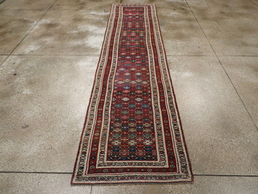 Antique Persian Kurdish Runner, No.21535 - Gss