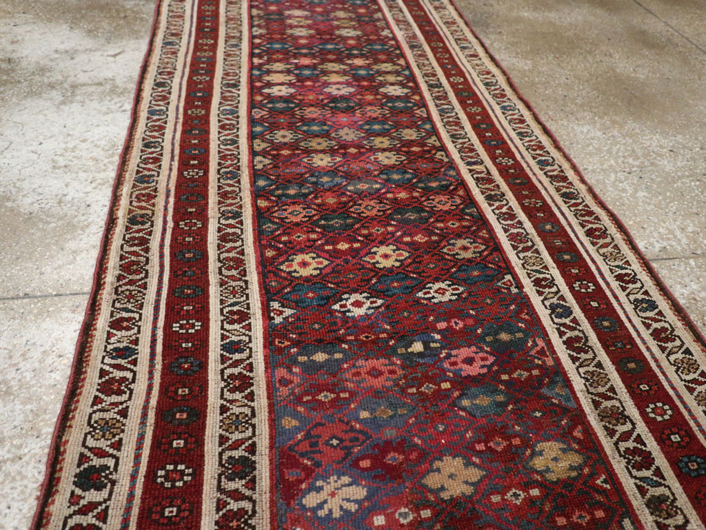 Antique Persian Kurdish Runner, No.21535 - Gss