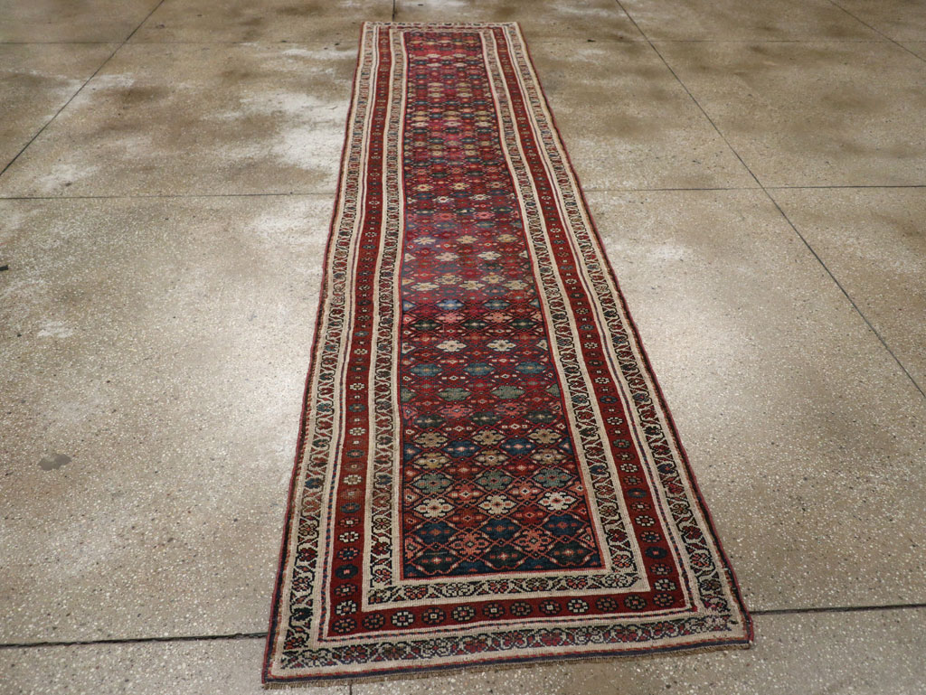 Antique Persian Kurdish Runner, No.21535 - Gss