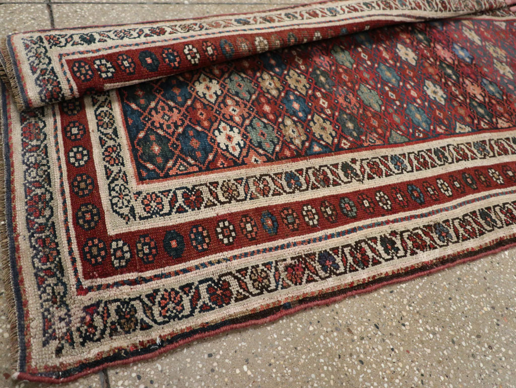 Antique Persian Kurdish Runner, No.21535 - Gss