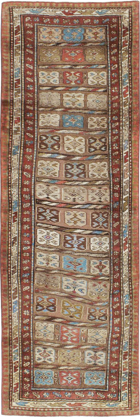 Antique Persian Kurdish Runner, No.21572 - Gss