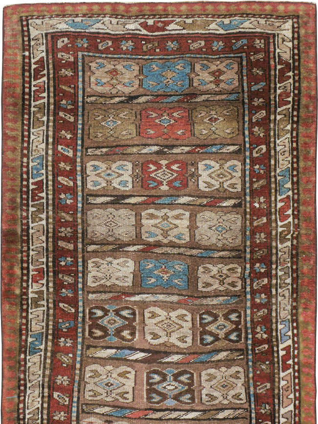 Antique Persian Kurdish Runner, No.21572 - Gss