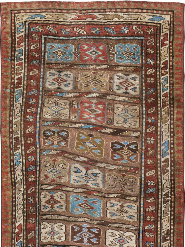 Antique Persian Kurdish Runner, No.21572 - Gss