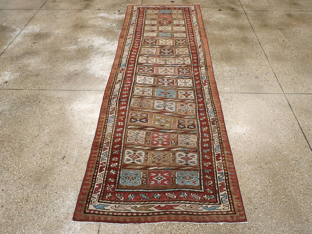 Antique Persian Kurdish Runner, No.21572 - Gss