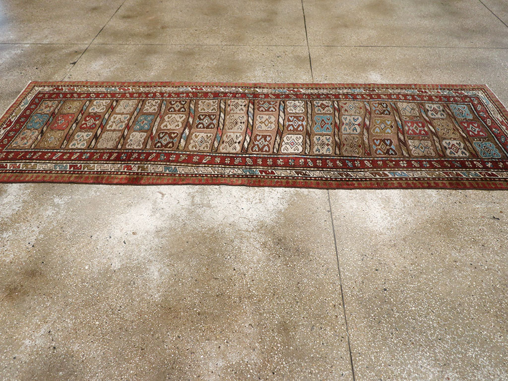 Antique Persian Kurdish Runner, No.21572 - Gss
