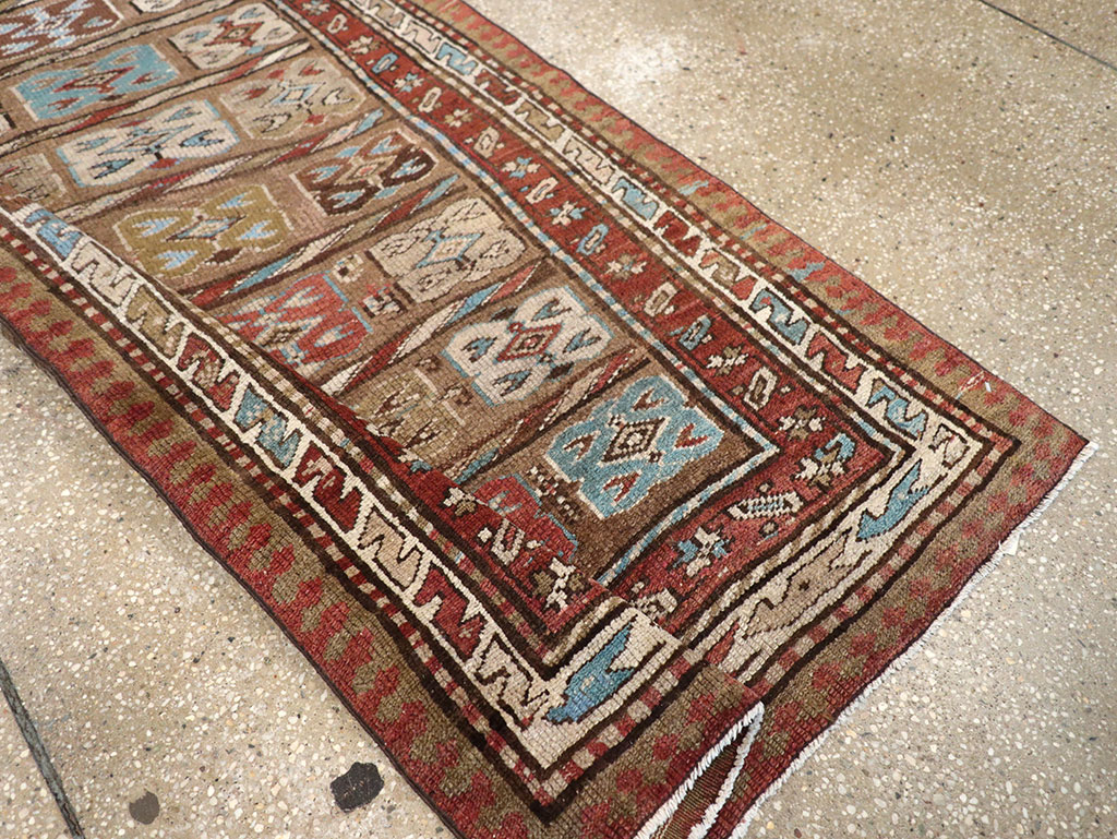 Antique Persian Kurdish Runner, No.21572 - Gss