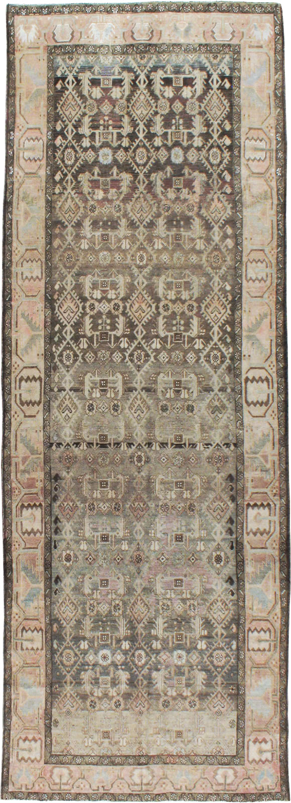 Vintage Persian Malayer Wide Gallery Runner, No.21602 - Gss