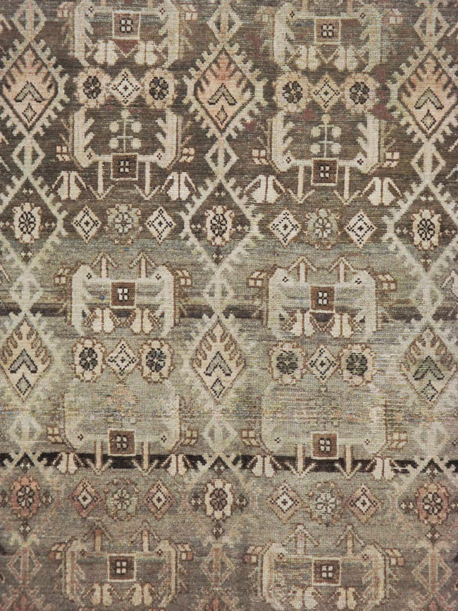 Vintage Persian Malayer Wide Gallery Runner, No.21602 - Gss