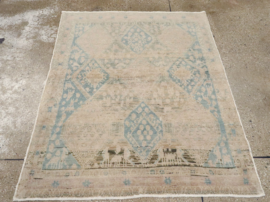 Vintage Afshar Square Rug, No.21620 - Gss
