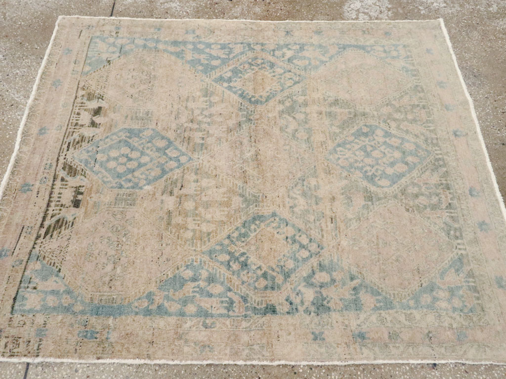 Vintage Afshar Square Rug, No.21620 - Gss