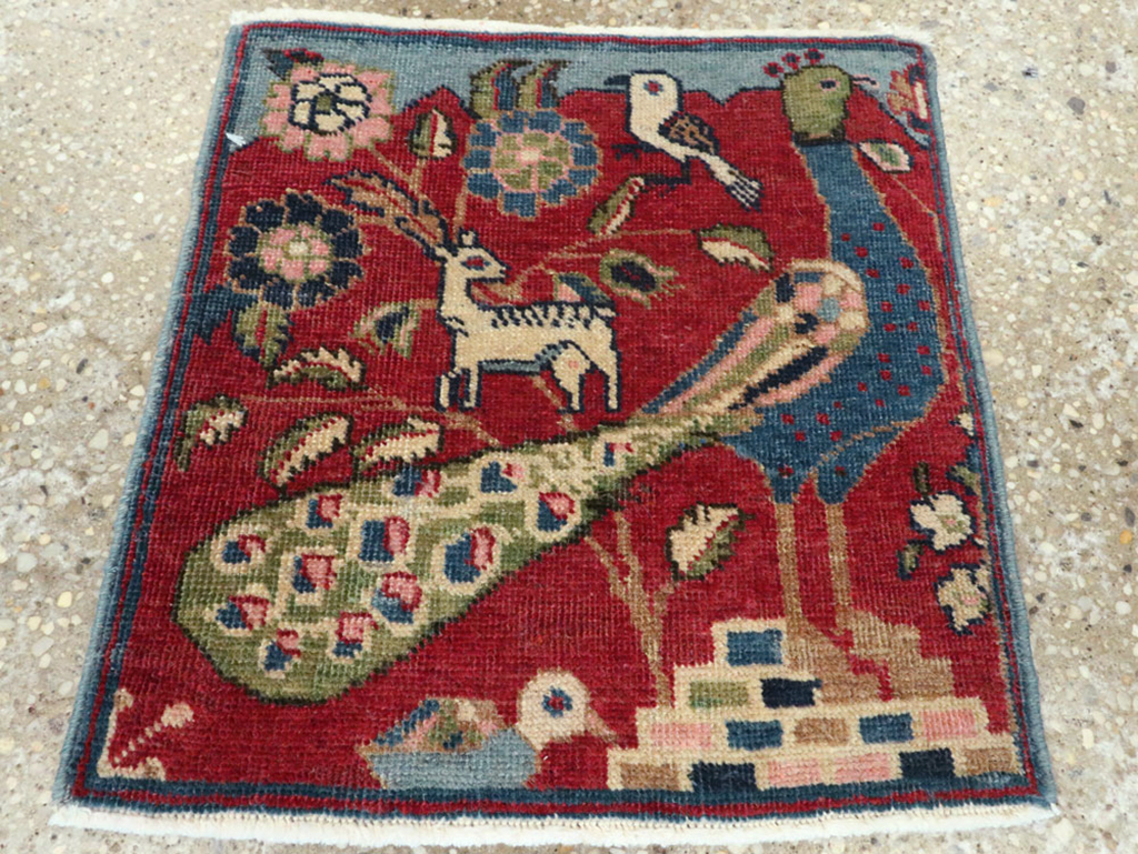 Vintage Persian Tabriz Pictorial Rug (Pair: 1 of 2), No.21643 - Gss