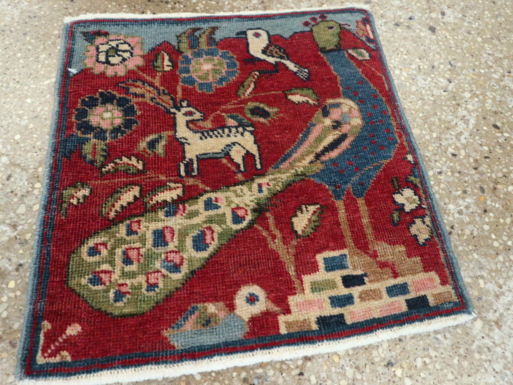 Vintage Persian Tabriz Pictorial Rug (Pair: 1 of 2), No.21643 - Gss