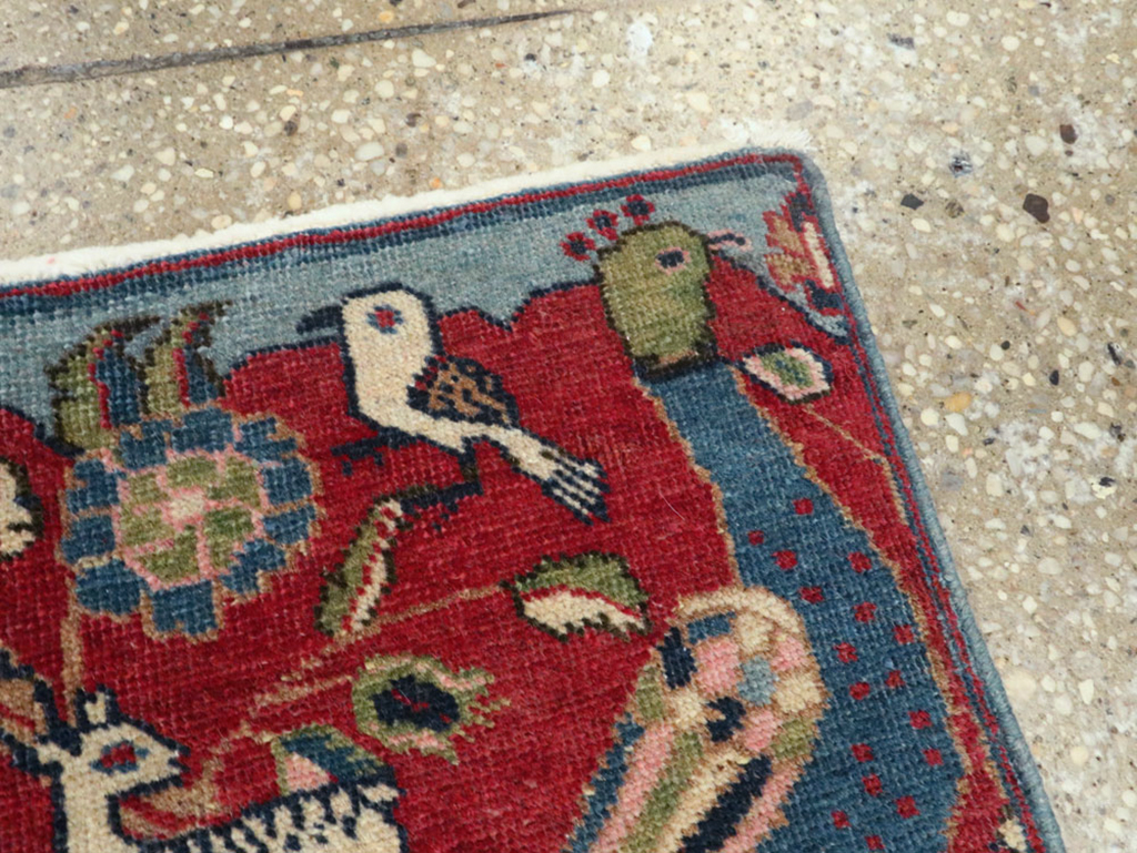 Vintage Persian Tabriz Pictorial Rug (Pair: 1 of 2), No.21643 - Gss