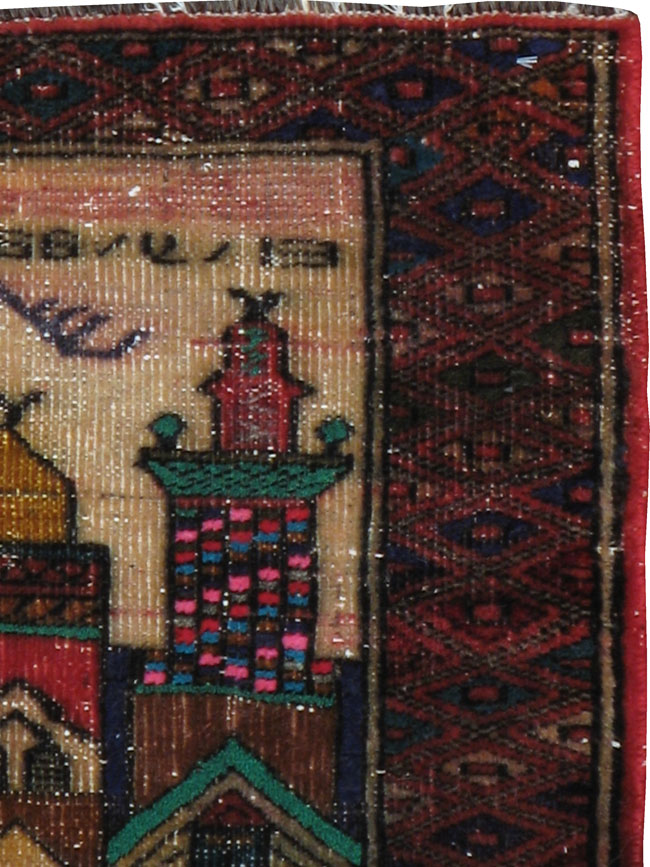 Vintage Persian Malayer Pictorial Rug, No.21669 - Gss