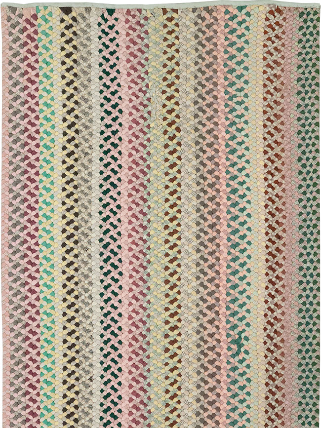 Vintage American Braided Runner, No.21697 - Gss