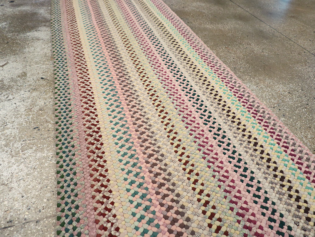 Vintage American Braided Runner, No.21697 - Gss