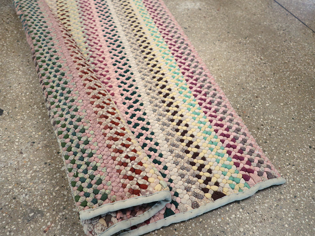 Vintage American Braided Runner, No.21697 - Gss