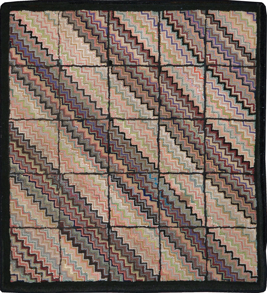 Antique American Hook Rug, No.21699 - Gss