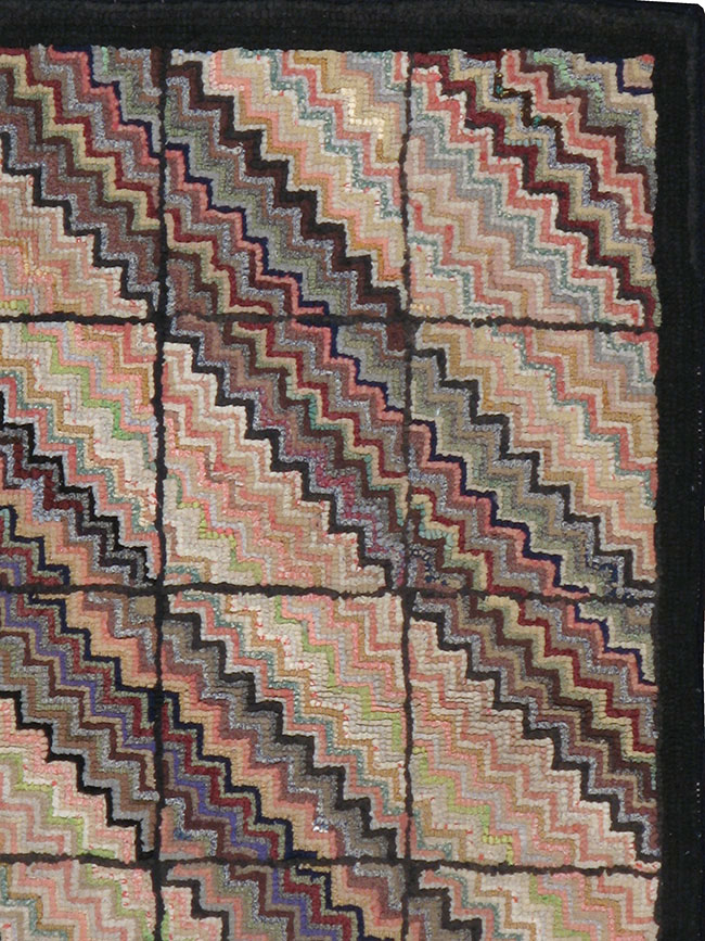 Antique American Hook Rug, No.21699 - Gss