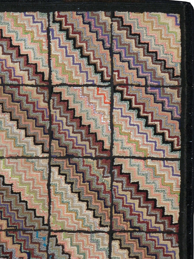 Antique American Hook Rug, No.21699 - Gss