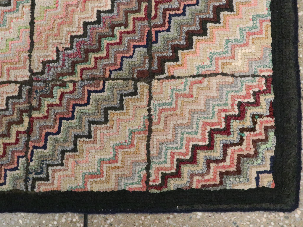 Antique American Hook Rug, No.21699 - Gss