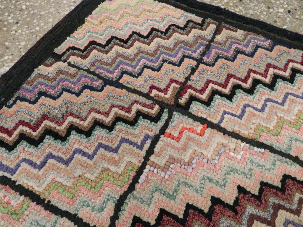 Antique American Hook Rug, No.21699 - Gss