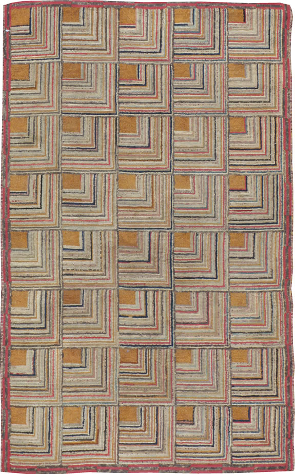 Antique American Hook Rug, No.21700 - Gss
