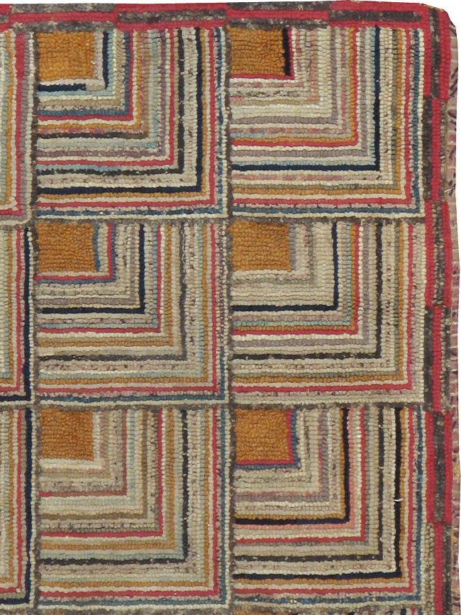 Antique American Hook Rug, No.21700 - Gss