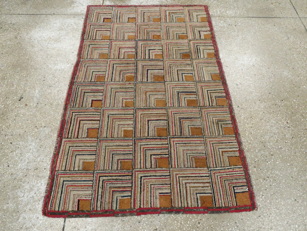 Antique American Hook Rug, No.21700 - Gss