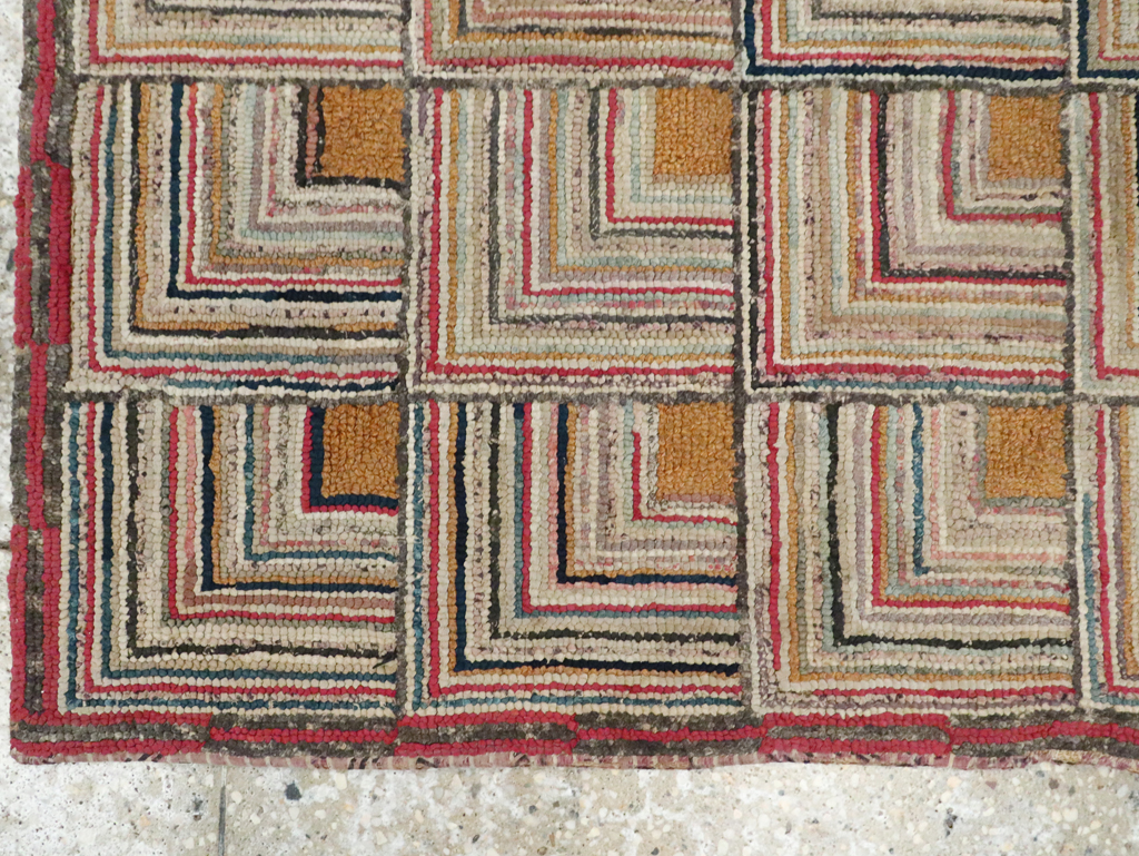 Antique American Hook Rug, No.21700 - Gss