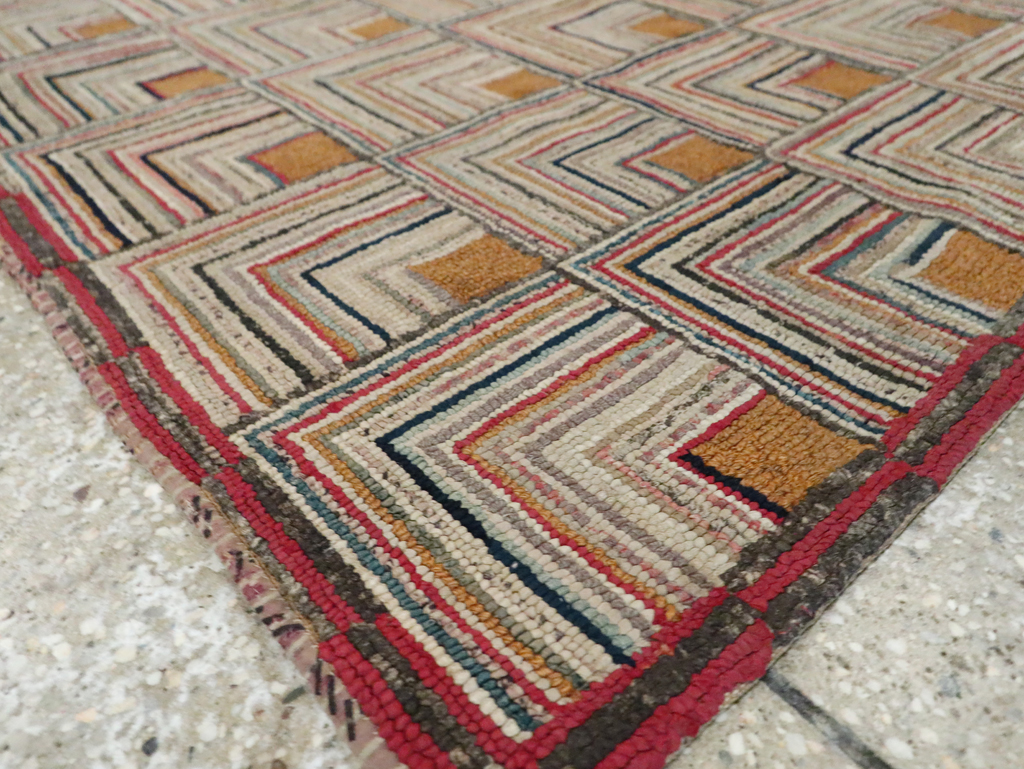 Antique American Hook Rug, No.21700 - Gss