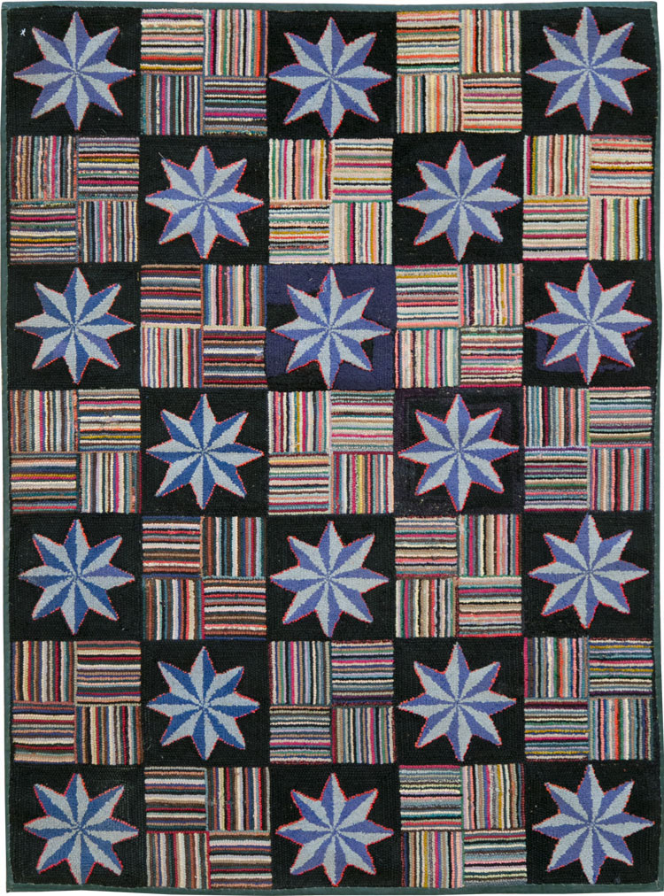 Antique American Hook Rug, No.21702 - Gss