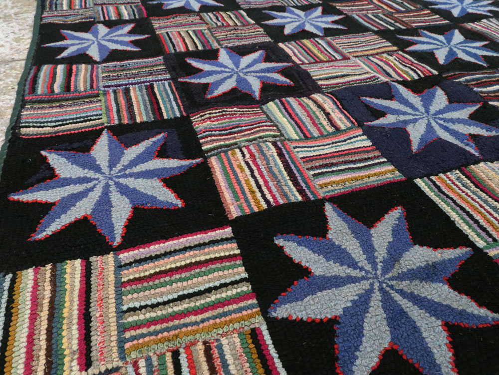 Antique American Hook Rug, No.21702 - Gss