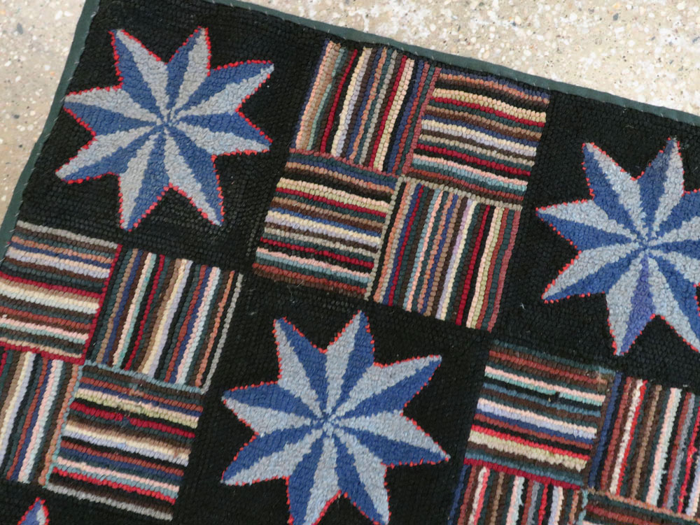 Antique American Hook Rug, No.21702 - Gss