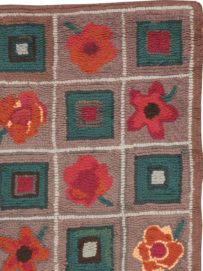 Vintage America Hook Rug, No.21707 - Gss