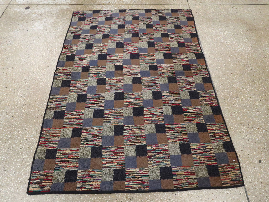 Antique American Hook Rug, No.21709 - Gss