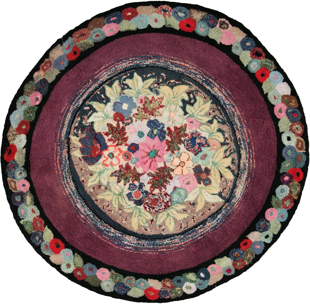 Antique American Hook Rug, No.21716 - Gss