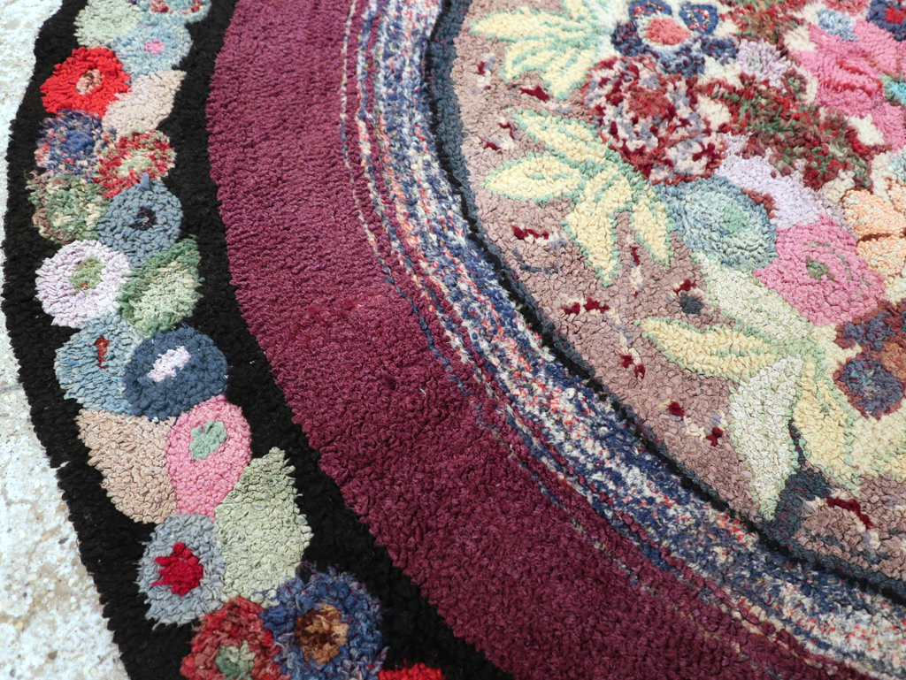 Antique American Hook Rug, No.21716 - Gss