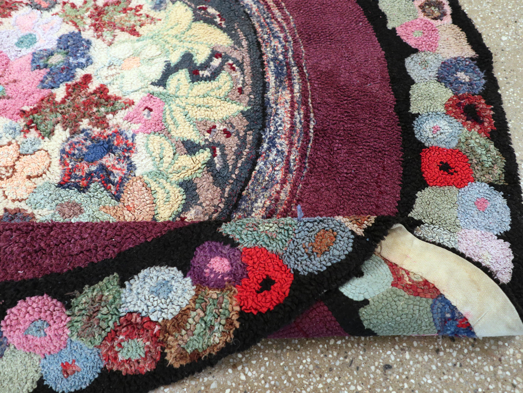 Antique American Hook Rug, No.21716 - Gss