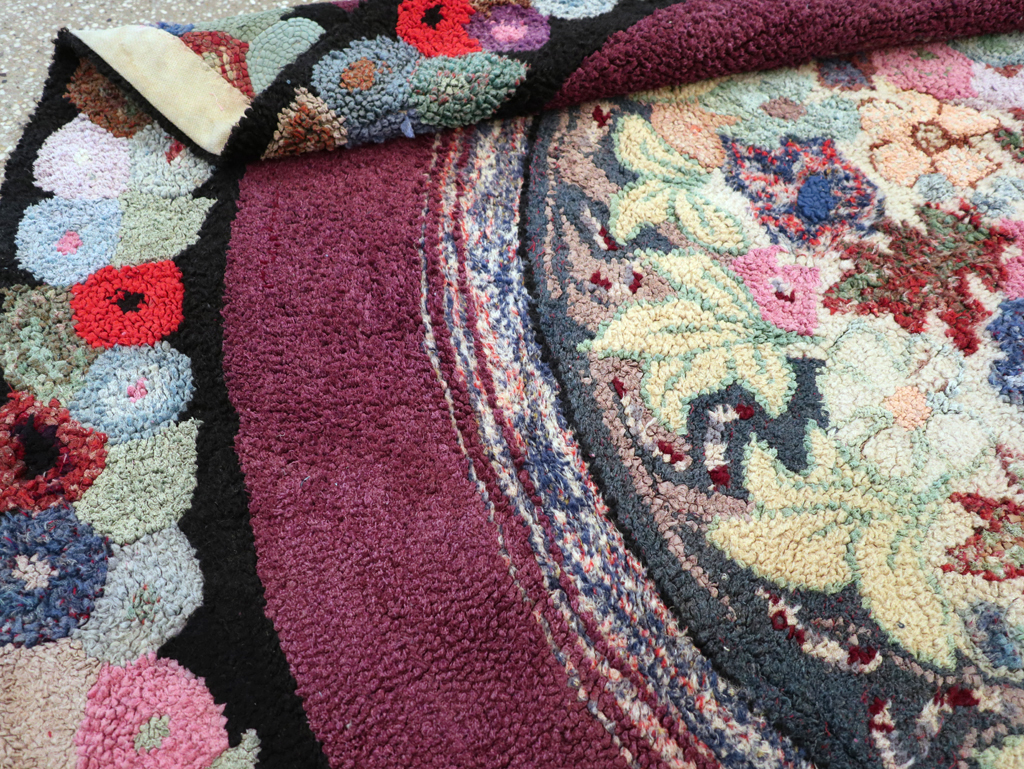 Antique American Hook Rug, No.21716 - Gss