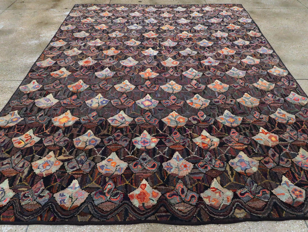 Antique American Hook Rug, No.21719 - Gss