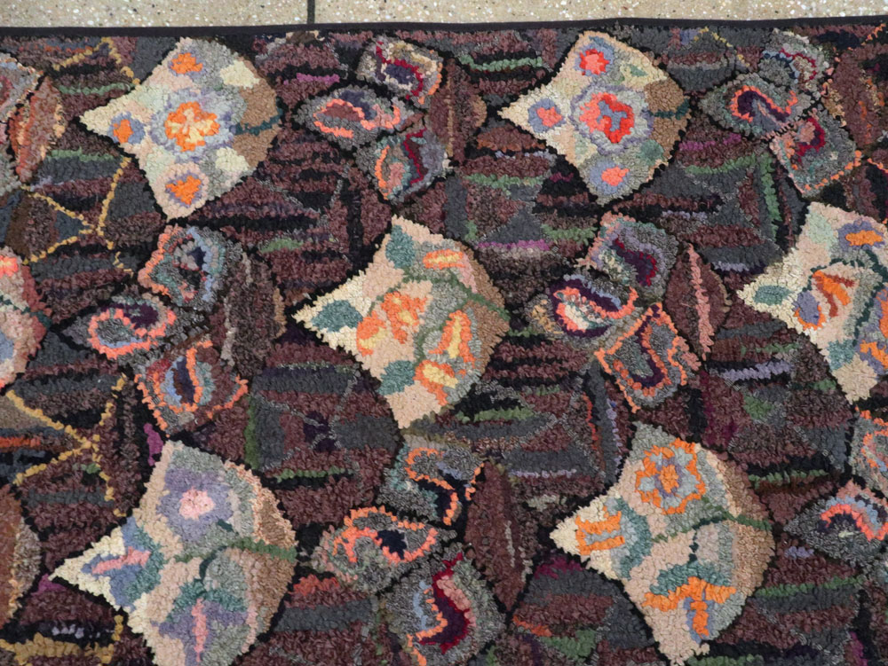 Antique American Hook Rug, No.21719 - Gss