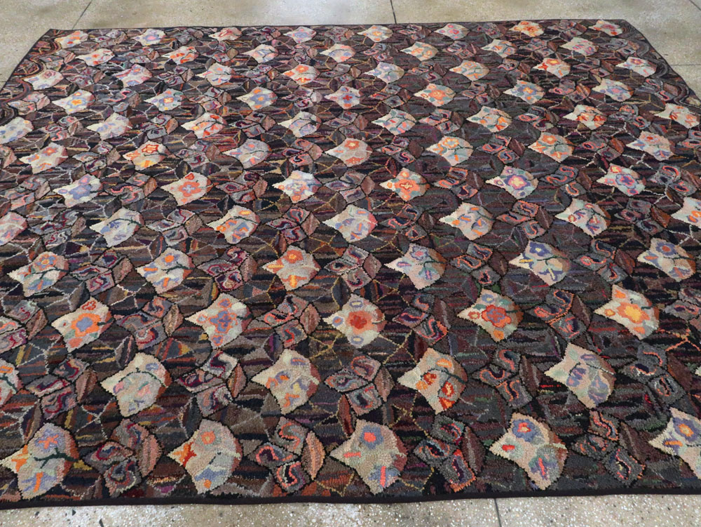 Antique American Hook Rug, No.21719 - Gss